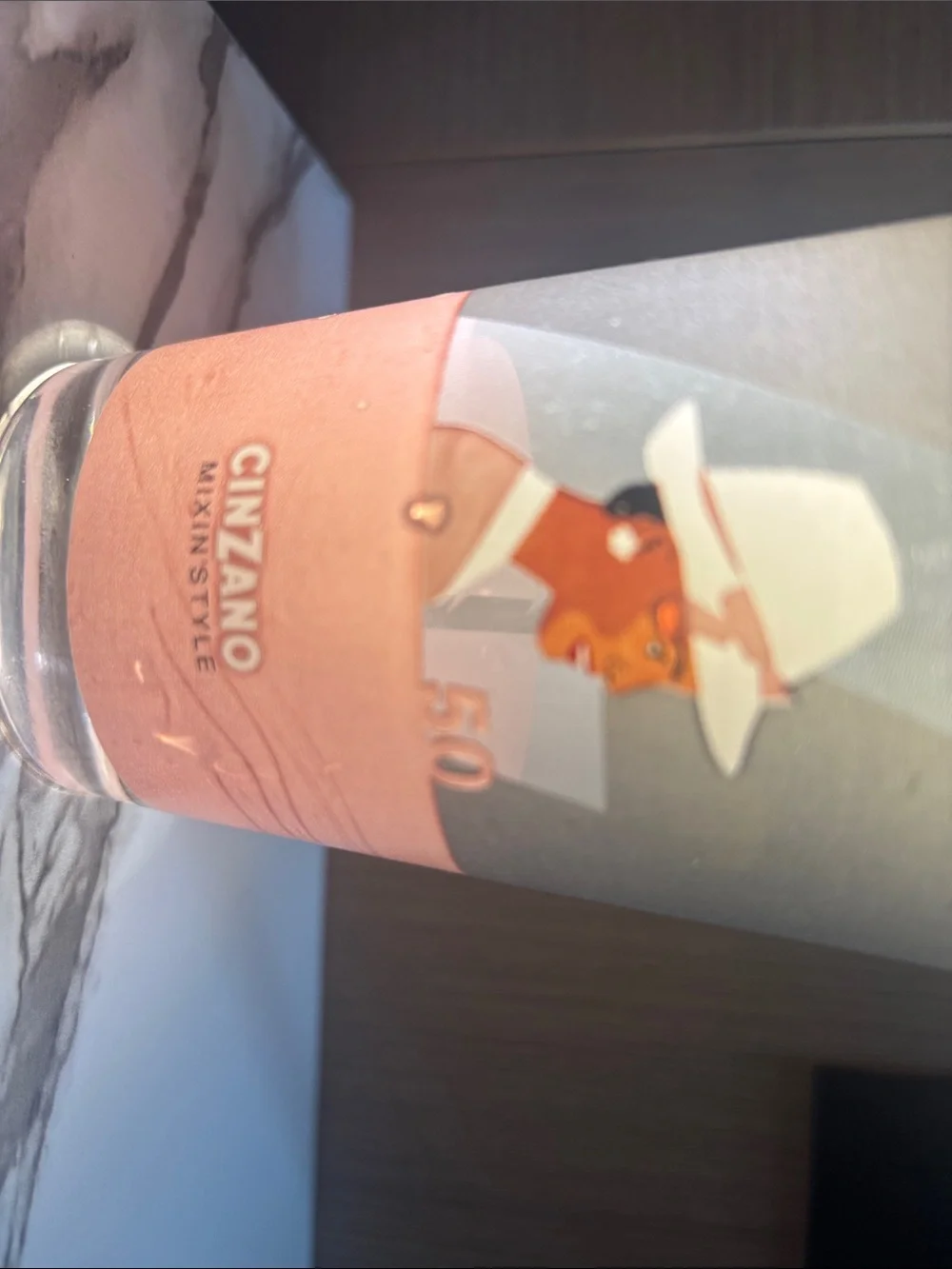 Vintage Cocktail martini  glad Pink and Gray